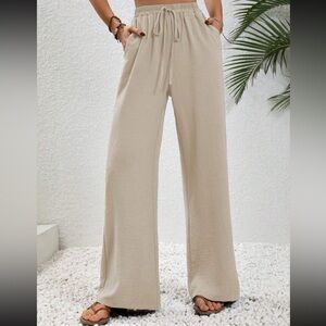 SHEIN Nude Wide Leg Pant